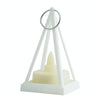 Cubic Triangle LED Electronic Candle Lights Pyramid Party Atmosphere Decoration Lamps(White)