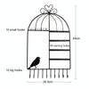 Birdcage Shape Ear Stud Earrings Bracelet Pendant Necklace Jewelry Display Storage Rack(Black)