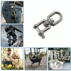 M12  OX Type 304 Stainless Steel 360 Degree Rotating 8-Shaped Chain Snap Ring Connecting Hook Swivel