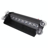 8W 800LM 8-LED White + Red Light 3-Modes Adjustable Angle Car Strobe Flash Dash Emergency Light Warning Lamp with Suckers, DC 12V