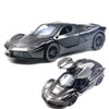 1:36 Three-door Open Alloy Sports Car Model Pull Back Car Boy Toy(Larry Black)