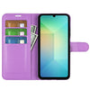 For Samsung Galaxy A06 5G Litchi Texture Horizontal Flip Leather Phone Case with Holder(Purple)