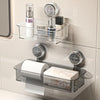 Bathroom No Punch Tissue Organizer Household Wall Mounted Suction Cup Tissue Box, Style: Small Transparent