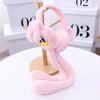 Cartoon Little Duck Ears Moving Winter Warm Earmuffs Press Airbag Earmuffs Cute Ear Warmer for Children, Size: One Size(Bright Pink)