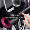 Wall Mounted Hair Dryer Holder Hole-Free Bathroom Space Aluminum Multifunctional Shelf, Style: Small With 2 Loops Silver