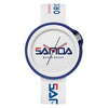 SANDA 3200 Silicone Belt Quartz Sports Watch For Men And Women(White Blue)