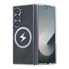 For Samsung Galaxy Z Fold6 Electroplating Lightning MagSafe Fold Full Coverage Phone Case(Gray)