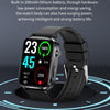 F100 1.7 inch HD Square Screen TPU Strap Smart Watch Supports Body Temperature Monitoring/Blood Oxygen Monitoring(Red)