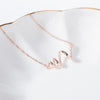 S925 Sterling Silver Necklace Women ECG Accessory Necklace(Rose Gold)