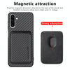 For Samsung Galaxy A56 5G Carbon Fiber Leather Card Magsafe Phone Case(Black)