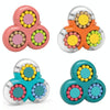 4 PCS  Rotating Magic Beans Decompression Educational Toys Children Fingertip Magic Cube Toys(Triangle Magenta)
