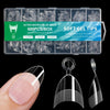 600pcs /Box Ultra Short False Nail Tips Extension Clear No Scratch Traceless Frosted Manicure Salon, Style: Shape 05