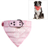 Adjustable PU Leather Dog Bandana, Pink, Medium