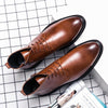 WJZ-G11 Men British Pointed Leather Shoes Business Casual Boots, Size: 42(Brown)