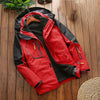 LSM-121 Men Autumn And Winter Jackets Grab Fleece Inner Lining Outdoor Hiking Clothes, Size: XL(Red)