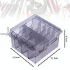 S8035 Clipper Fiber Comb Storage Box Hair Salon Limit Comb Computer Storage Box(Transparent Black)