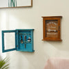Entry Wooden Wall Hanging Key Storage Box, Spec: Old Colors