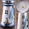 Creative Mediterranean Style Iron Handmade Flash Lighthouse, Random Style Delivery, Size: 14.5*6.5cm