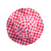 Pet Summer Sun Hat - Pink Grid, Size S (Cats & Dogs)