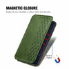 For Asus Zenfone 8 Flip Cubic Grid Pressed Horizontal Flip Magnetic PU Leather Case with Holder & Card Slots & Wallet(Green)