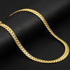 2 PCS 5mm Full Sideways Gold Plated Necklace Fashion Jewelry, Specification: 18 inch (45cm)