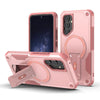 For Samsung Galaxy A54 5G Armor MagSafe Holder PC Hybrid TPU Phone Case(Pink)
