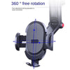 ES33 Car Mobile Phone Holder Bracket Carbon Fiber 360 Degree Rotation Suction Cup Mount(Red)