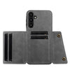 For Samsung Galaxy A56 5G Double Buckle Card Slots Magnetic Phone Case(Grey)