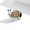 S925 Sterling Silver Mr. Snail Beads DIY Bracelet Necklace Accessories