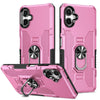 For Samsung Galaxy A06 4G Ring Holder Armor Hybrid Phone Case(Pink)