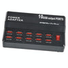 W-838 60W 10 Ports USB Fast Charging Dock Desktop Smart Charger AC100-240V, US Plug (Black)