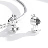 S925 Sterling Silver Squirrel Girl Beads DIY Bracelet Necklace Accessories