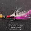 5pcs Rotation Luya Sequins Willow Leaf Feather Bait, Style: Lead Pendant  7g