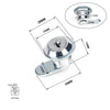 A2922-01 2pcs 15mm Cylinder Drawer & Cabinet Lock Cam Locks