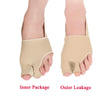 1 Pair Two Toes Split Toe Guard Foot Cover Toe Separation Thumb Varus Correction Foot Cover,Style: Inner Package Complexion, Size: S (35-40)