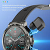 M68 Plus 1.52 inch Round Screen 2 in 1 Bluetooth Earphone Smart Watch, 512MB Memory Support Health Monitoring(Black)