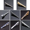 Brass Polished Gum Pattern Business Men Tie Clip, Color: Golden Batch Flower