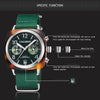 CAGARNY 6883 Fashion Waterproof Polychromatic Metal Shell Quartz Watch with Canvas Wristband