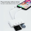 4 in 2 USB-C / Type-C + 8 Pin Interface Multi-function Card Reader(White)