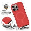 For iPhone 12 Pro Shockproof MagSafe Armor PC Hybrid TPU Phone Case(Red+Black)