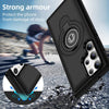 For Samsung Galaxy S23 Ultra 5G Ring Holder Magnetic Phone Case(Black)
