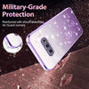 For Samsung Galaxy S10e Gradient Glitter Flower All-inclusive Phone Case(Purple)