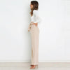 Women Suit Trousers Casual Versatile Wide Leg Trousers Temperament Commuter Pants, Size: L(Black)