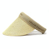 Straw Empty Top Peaked Cap For Ladies, Size: M (56-58cm)(Beige+Khaki)