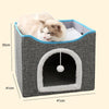 Foldable Cat Scratching Bed, Navy - Sisal Scratcher & Pet Bed