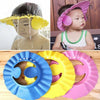 5 PCS Safe Baby Shower Cap Kids Bath Visor Hat Adjustable Baby Shower Cap Protect Eyes Hair Wash Shield for Children Waterproof Cap Blue+Round