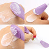 2pcs Dual Head Silicone Face Mask Brush Face Cleansing Massage Brush Mud Mask Applicator(Pink)