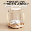 Small Household Portable Underwear Washing Machine, Size: EU Plug(Milk Yellow)