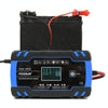 FOXSUR 12V-24V Car Motorcycle Truck Repair Battery Charger AGM Charger, US Plug (Blue)