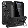 For iPhone 12 Pro Lens Holder MagSafe Phone Case(Black)